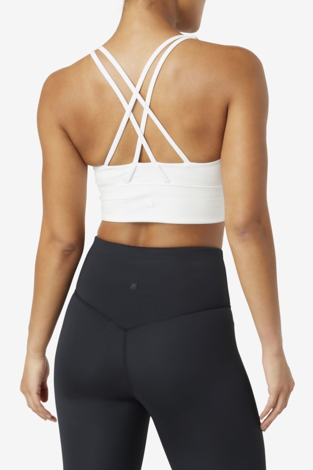 Top Sujetador Espalda Cruzada Uplift Blanco Fila Outlet