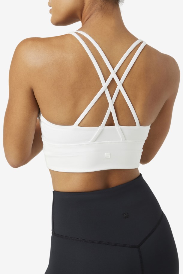 Top Sujetador Espalda Cruzada Uplift Blanco Fila Outlet