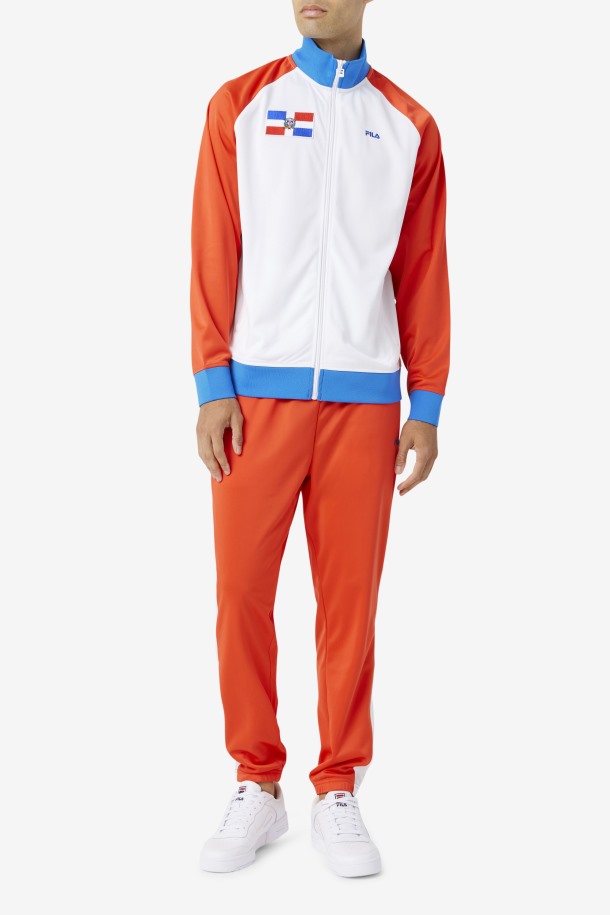 Republica Dominicana Pantalon Rojo Fiery/blanco Fila Outlet