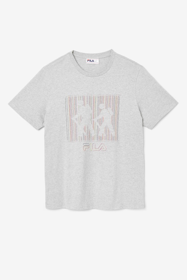 Camiseta Visuri Outlet Gris Jaspeado De Fila