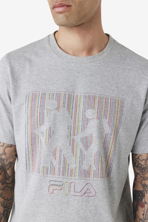 Camiseta Visuri Outlet Gris Jaspeado De Fila