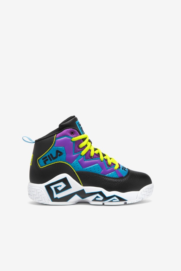 Fila Mb Negro/amarillo/morado Para Niños Grandes Outlet