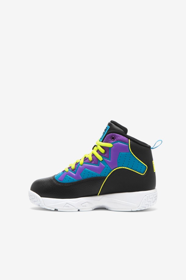 Fila Mb Negro/amarillo/morado Para Niños Grandes Outlet