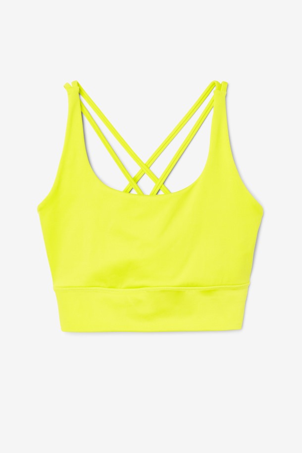 Fila Outlets Uplift Cross Back Bra Top Azufre