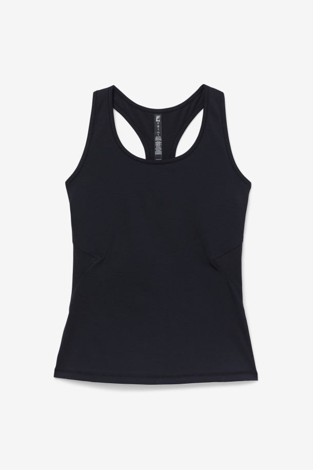Camiseta Negra Uplift Open Racerback Sin Mangas Cola Outlet