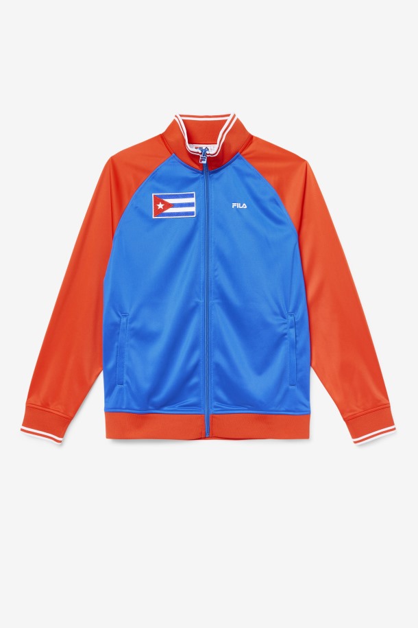 Cuba Track Jacket Fila Outlets Rojo Fuego/blanco/azul