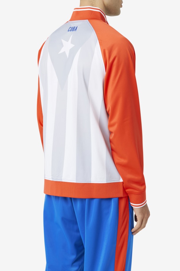 Cuba Track Jacket Fila Outlets Rojo Fuego/blanco/azul