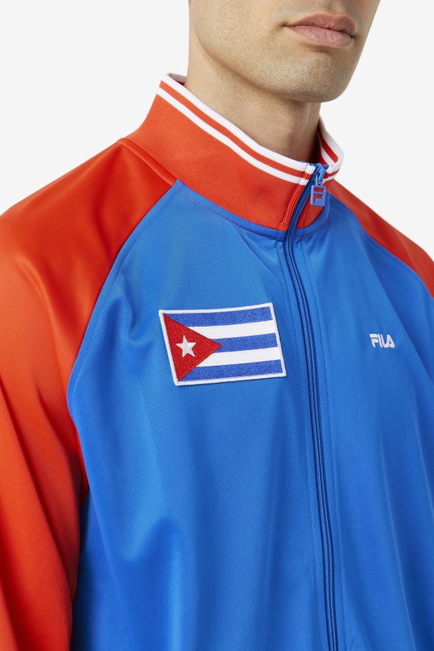 Cuba Track Jacket Fila Outlets Rojo Fuego/blanco/azul