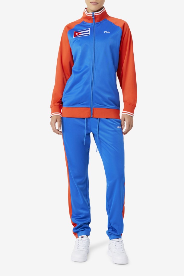 Cuba Track Jacket Fila Outlets Rojo Fuego/blanco/azul