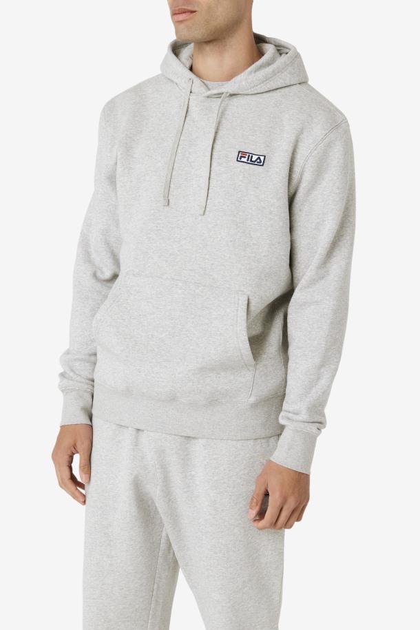 Fila Outlets Gris Jaspeado/blanco Algot Sudadera Con Capucha