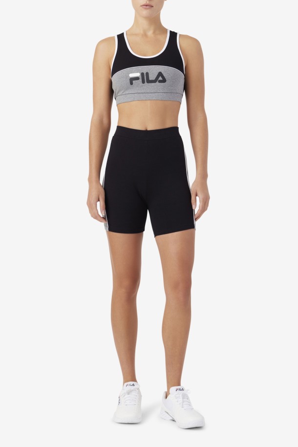 Pantalón Corto Davina Bike Short Fila Outlet Negro/brezo/blanco