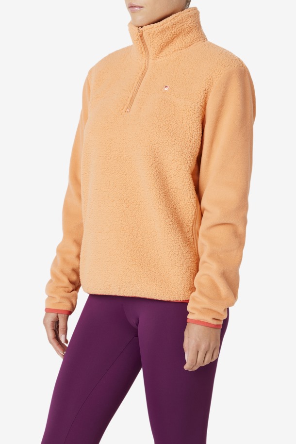 Jersey Naranja/cayenne Meadow Con Cremallera