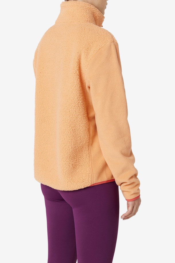 Jersey Naranja/cayenne Meadow Con Cremallera