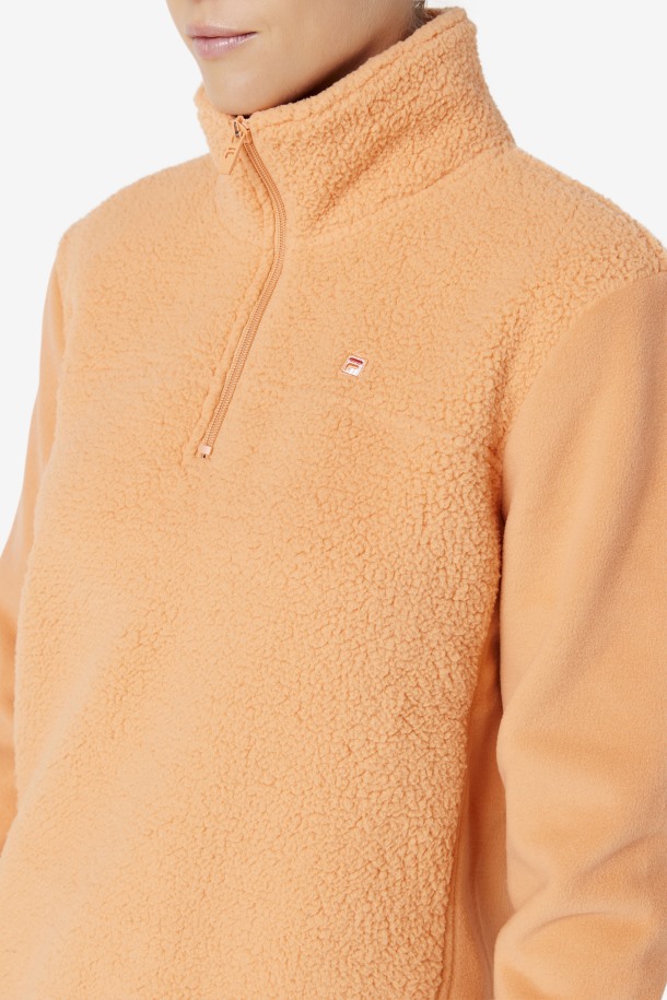 Jersey Naranja/cayenne Meadow Con Cremallera