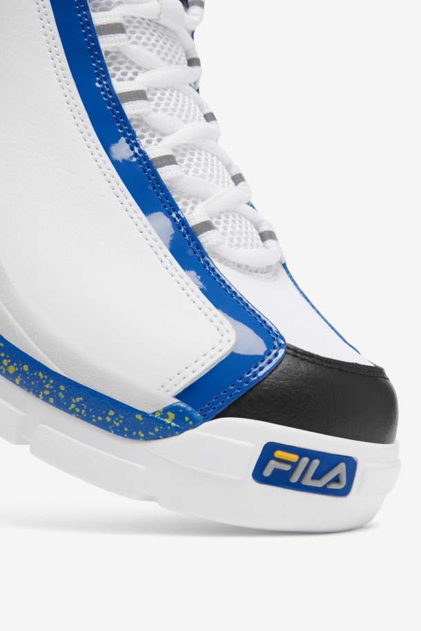 Fila Outlets Hombre Grant Hill 2 Blanco/nebulas Azul/limón