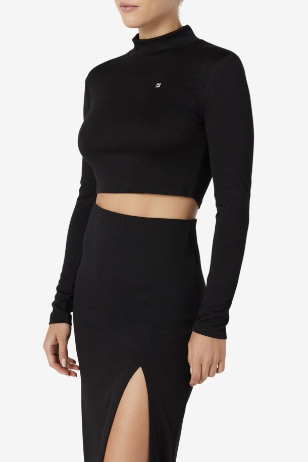 Fila Outlet Luise Camiseta De Cuello Alto Negra