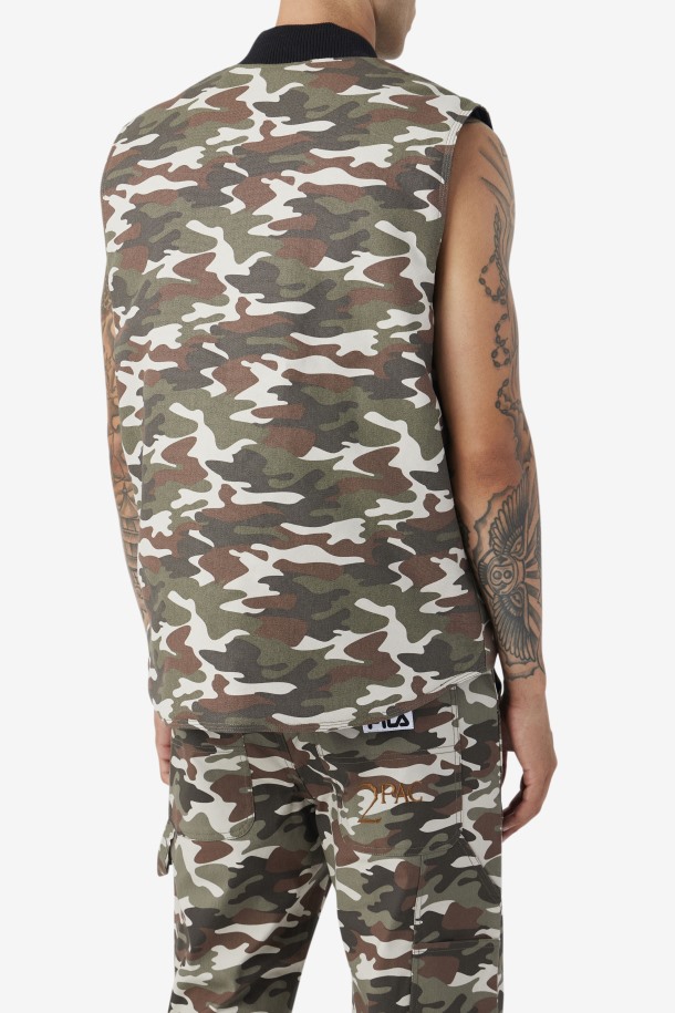 Chaleco Fila Outlet Camo Print/negro 2pac