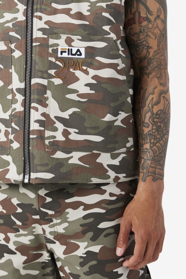 Chaleco Fila Outlet Camo Print/negro 2pac