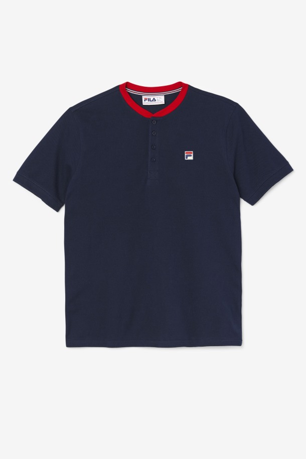 Azul Marino/rojo Ralph Henley Fila Outlet