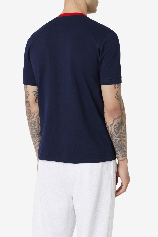 Azul Marino/rojo Ralph Henley Fila Outlet