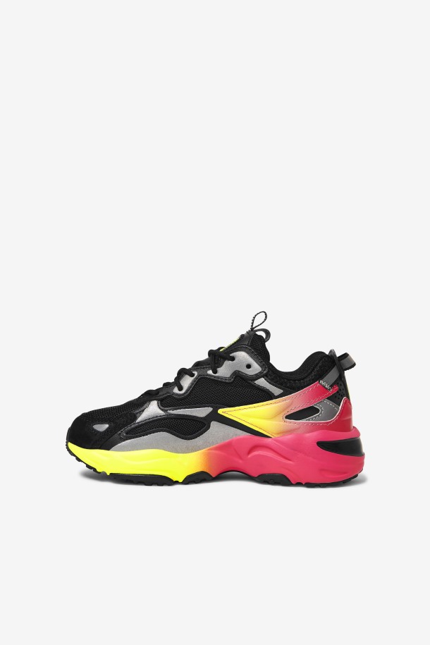 Fila Outlets Black/yellow/deep Pink Niños Grandes Ray Tracer Apex