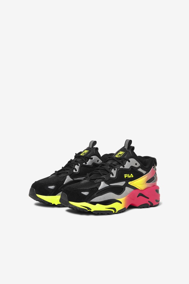 Fila Outlets Black/yellow/deep Pink Niños Grandes Ray Tracer Apex