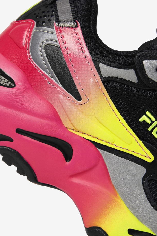 Fila Outlets Black/yellow/deep Pink Niños Grandes Ray Tracer Apex