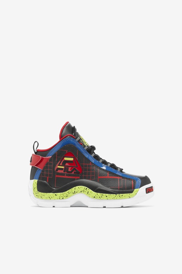 Fila Outlets Niños Pequeños Grant Hill 2 Negro/azul/rojo
