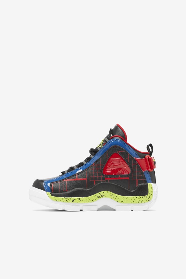 Fila Outlets Niños Pequeños Grant Hill 2 Negro/azul/rojo