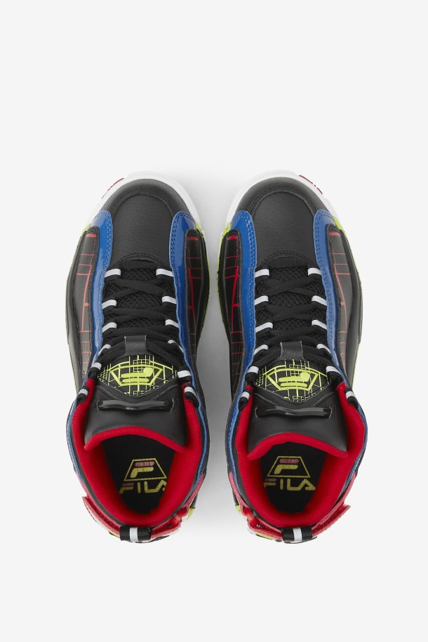 Fila Outlets Niños Pequeños Grant Hill 2 Negro/azul/rojo