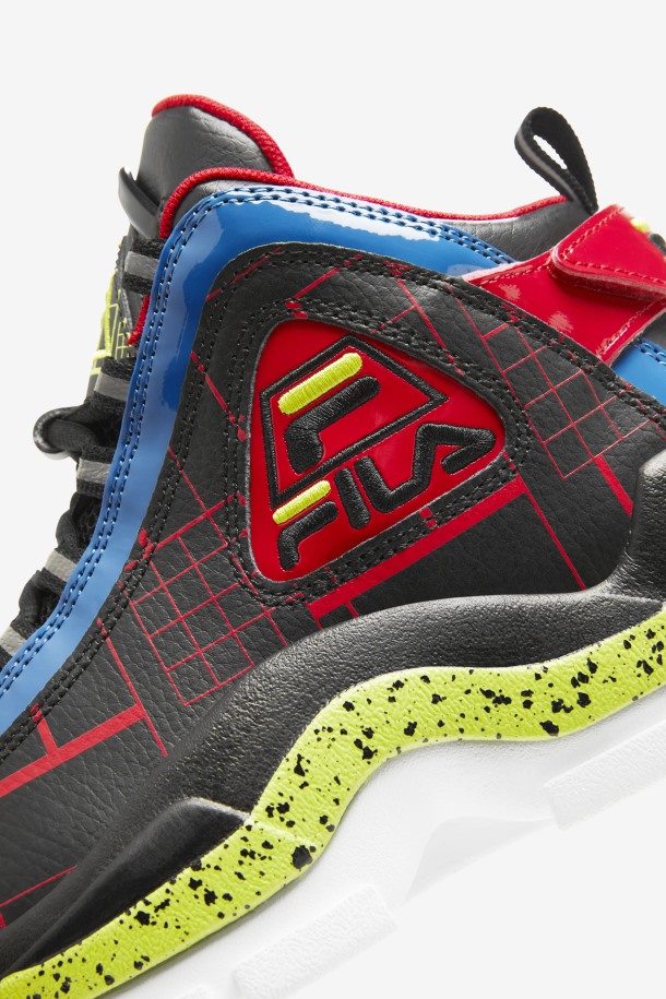 Fila Outlets Niños Pequeños Grant Hill 2 Negro/azul/rojo