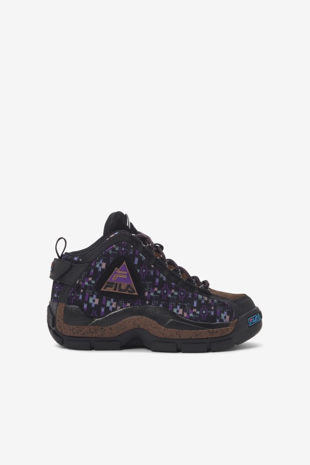 Fila Outlets Negro/pinecone/morado Niños Grandes' Grant Hill 2 Al Aire Libre