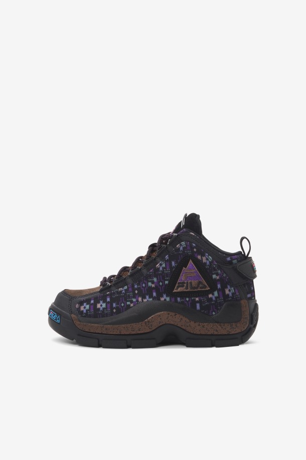 Fila Outlets Negro/pinecone/morado Niños Grandes\' Grant Hill 2 Al Aire Libre