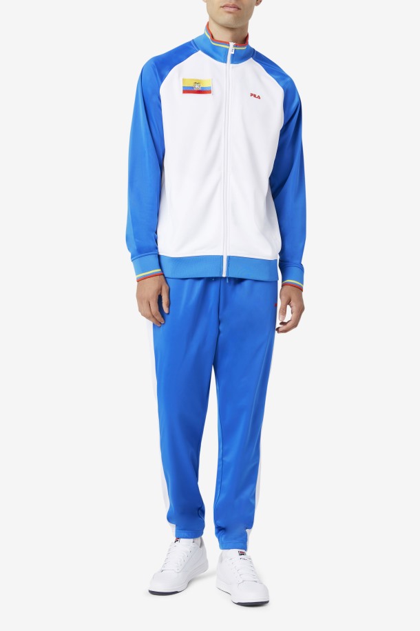 Pantalón De Chándal Ecuador Azul/blanco/rojo Fuego Fila Outlet