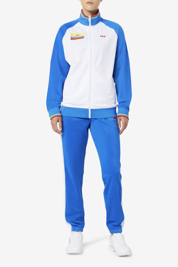 Pantalón De Chándal Ecuador Azul/blanco/rojo Fuego Fila Outlet