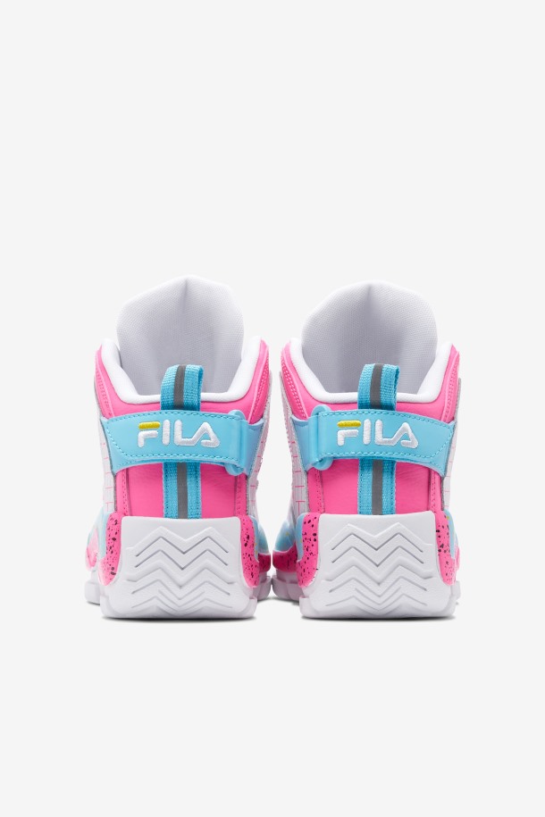 Grandes Niños\' Grant Hill 2 Puntos De Venta Fila Blanco/rosa/pescado Azul