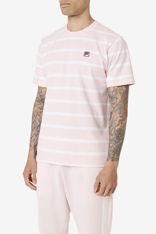 Rosa / Blanco Puntos De Venta De Fila Niegan La Tripulación