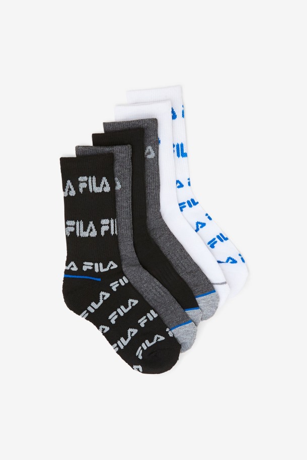 Pack De 6 Calcetines Para Niños Fila Outlets Black Multi