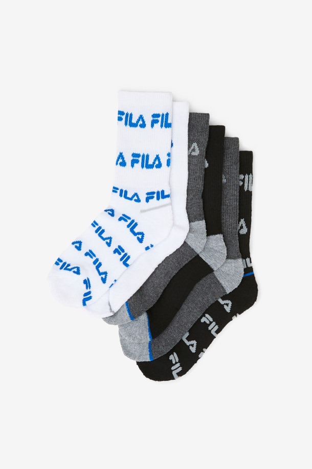 Pack De 6 Calcetines Para Niños Fila Outlets Black Multi
