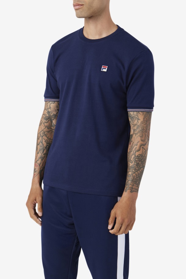 Caleb Crew Fila Outlets Azul Marino