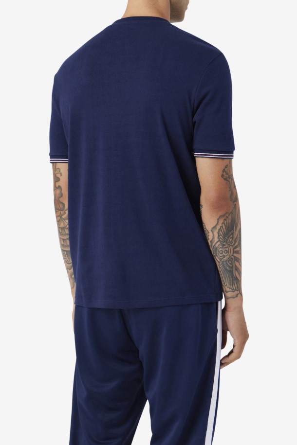 Caleb Crew Fila Outlets Azul Marino
