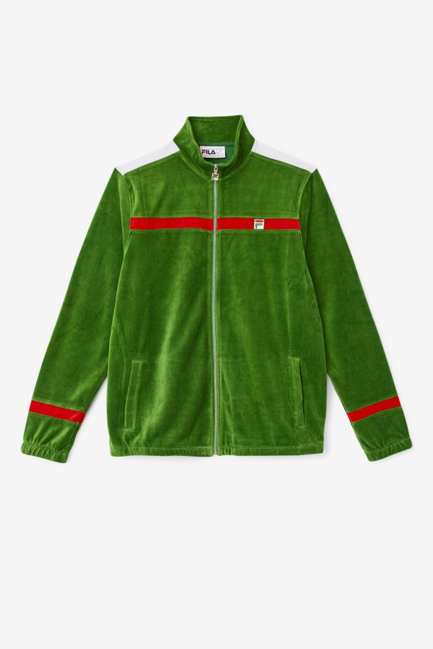 Fila Outlets Formal Garden/white/red Ravid Chaqueta De Terciopelo