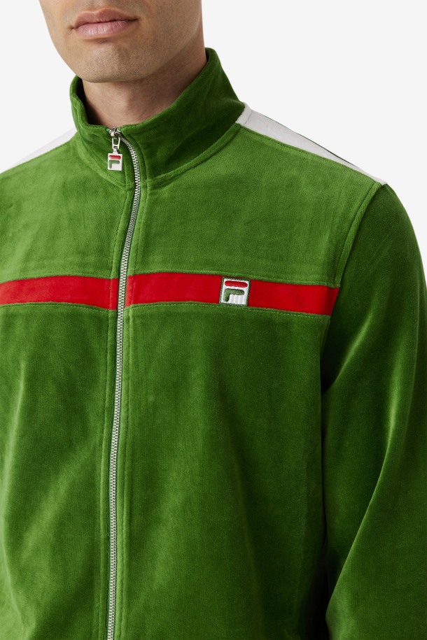 Fila Outlets Formal Garden/white/red Ravid Chaqueta De Terciopelo