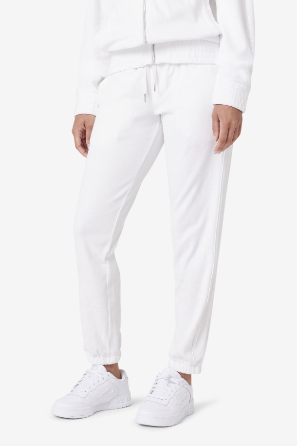 Pantalon Devell Terciopelo Cola Outlets Blanco