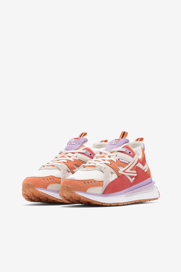 Sandenal Mujer Fila Outlet Blanco/naranja/cayenne