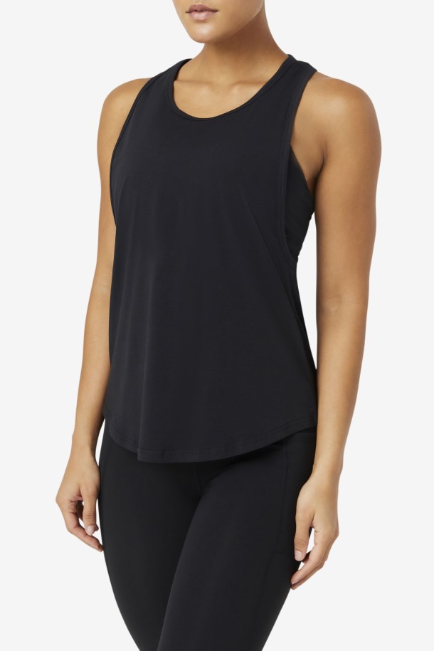 Camiseta De Tirantes Larga Fi-lux Outlets Fila Negra