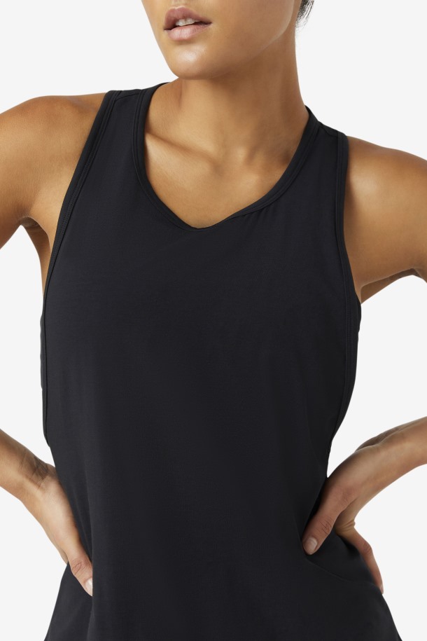 Camiseta De Tirantes Larga Fi-lux Outlets Fila Negra