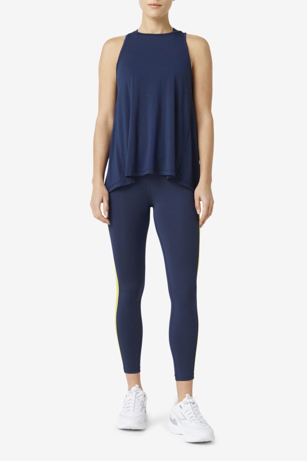 Fila Outlets Fi-lux Camiseta Sin Mangas Con Espalda Abierta Azul Marino