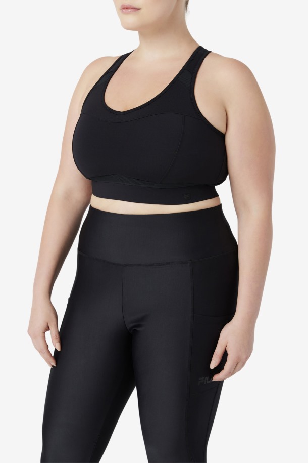 Fila Outlets Uplift Racerback Sujetador Deportivo Negro