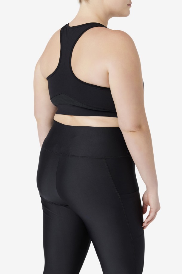Fila Outlets Uplift Racerback Sujetador Deportivo Negro
